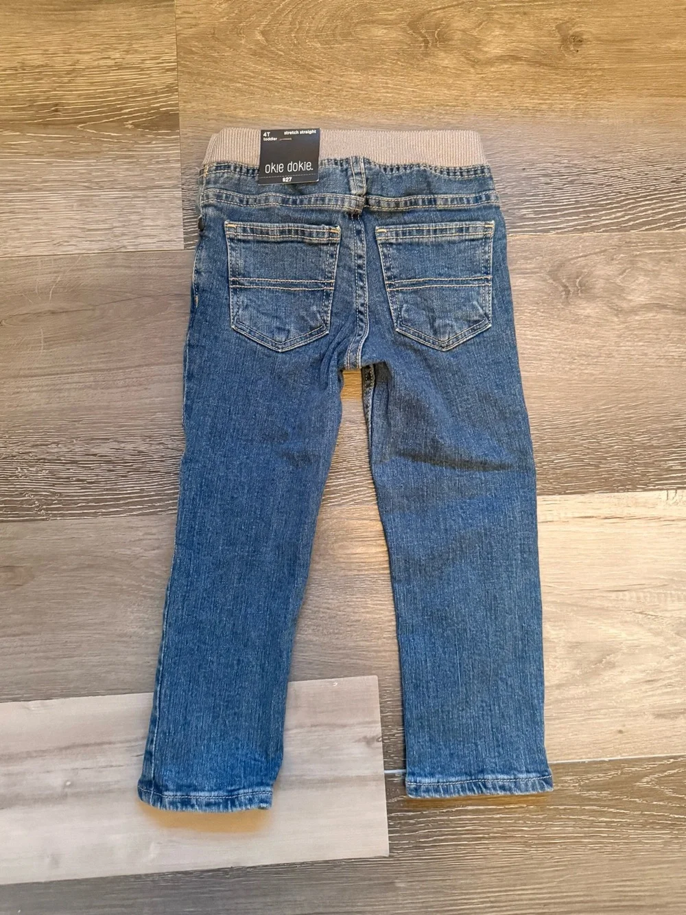 Kids Denim Jogger Pants - Blue